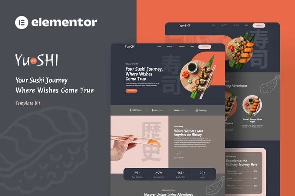 https://previews.customer.envatousercontent.com/files/497336831/preview%20yushi.jpg best sushi restaurant Elementor template kit instant download