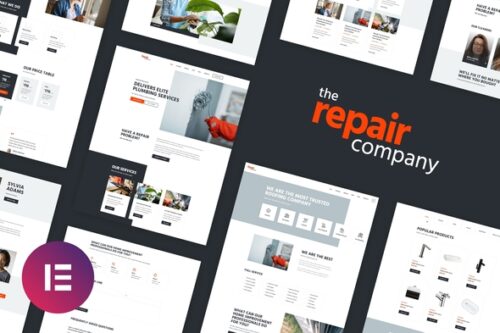 best plumbing Elementor template kit instant download