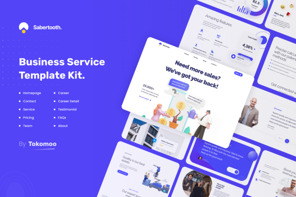 Sabertooth | Business Startup Elementor Template Kit best Sabertooth Elementor template kit instant download