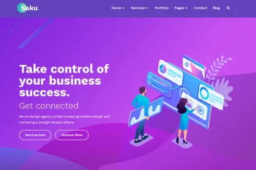 best Saku agency Elementor template kit instant download