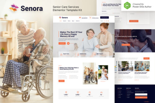 best senior care elementor template download