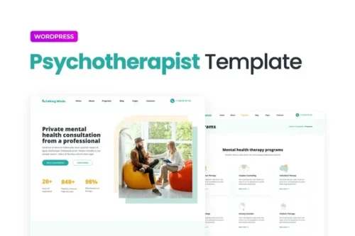 best Talking Minds psychotherapist template kit download