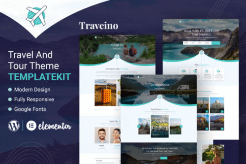 best Elementor travel agency template kit download