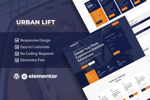 best moving company elementor template download