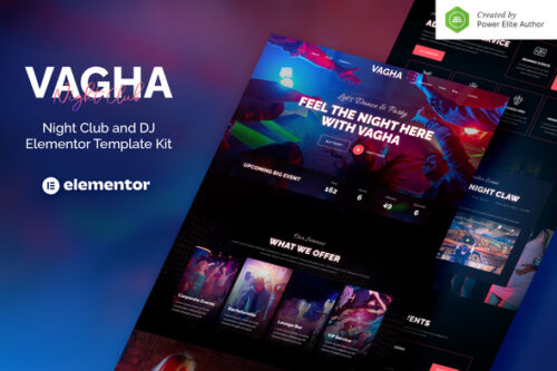 best nightclub Elementor template kit instant download