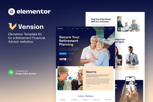 best retirement planning Elementor template for financial advisors instant download