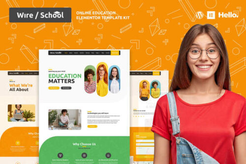 best online education Elementor template for educators download