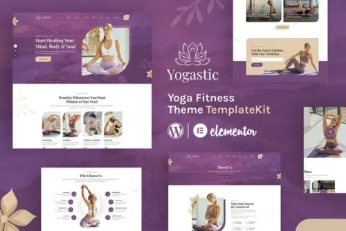 best yoga Elementor template kit instant download
