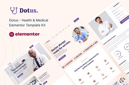 best health medical Elementor template kit instant download