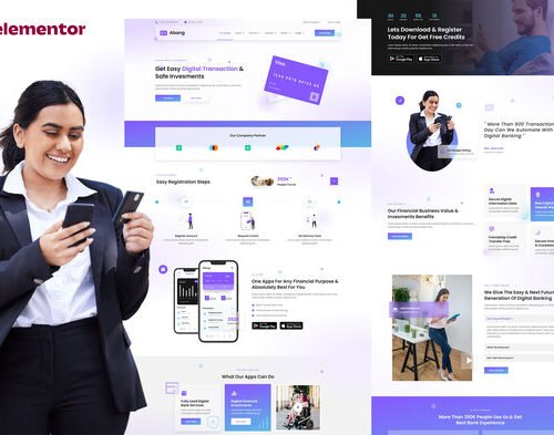 Abang - Digital Bank & Financial Investment Elementor Template Kit