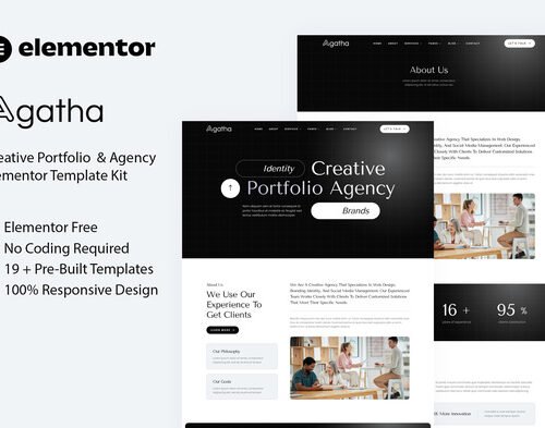 Agatha - Creative Portfolio & Agency Elementor Template Kit