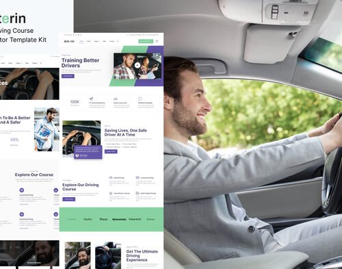 Anterin - Car Driving Course Elementor Template Kit