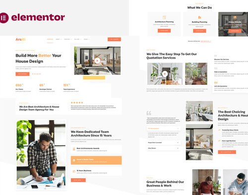 Arsiti - Architecture & House Design Agency Elementor Template Kit