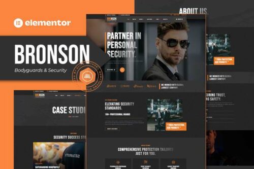 best security agency Elementor template instant download