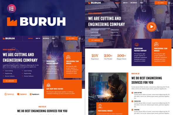 Buruh - Laser Cutting & Engineering Company Elementor Template Kit Buruh - Laser Cutting & Engineering Company Elementor Template Kit