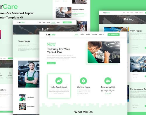 CarCare - Auto Service & Repair Elementor Template Kit