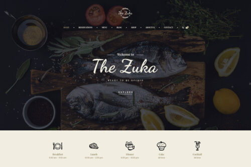 best restaurant Elementor template kit instant download