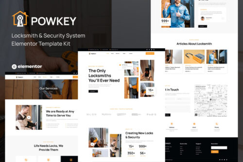 best locksmith Elementor template for professional security websites