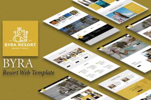 best hotel resort Elementor template kit instant download