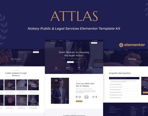 Attlas - Notary Public & Legal Services Elementor Template Kit