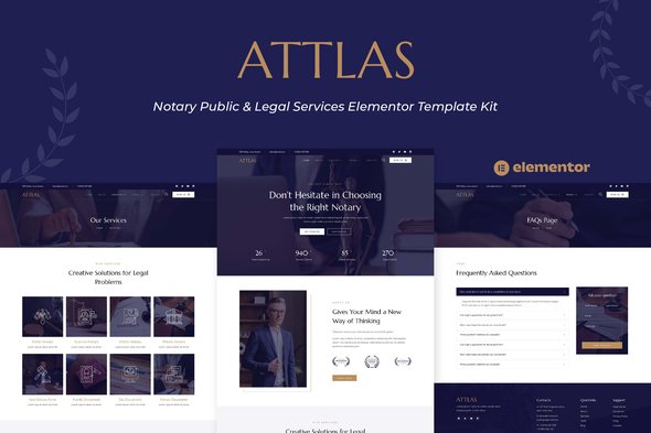 Attlas - Notary Public & Legal Services Elementor Template Kit Attlas - Notary Public & Legal Services Elementor Template Kit