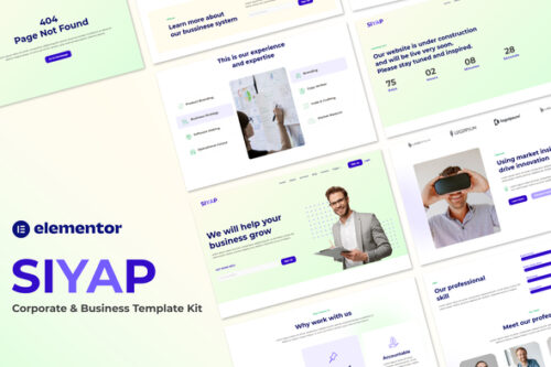 best Siyap Elementor corporate template instant download
