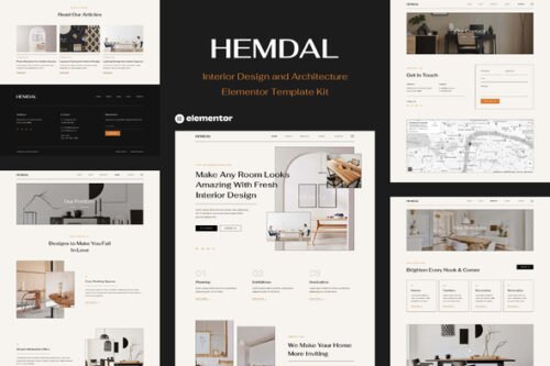 Hemdal - Interior Design & Architecture Elementor Template Kit