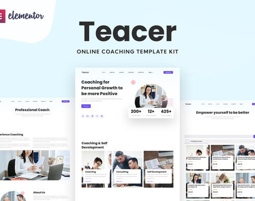 Teacer - Online Coaching Elementor Template Kit
