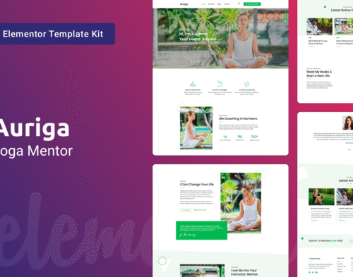 Auriga — Health Coach & Yoga Mentor Elementor Template Kit