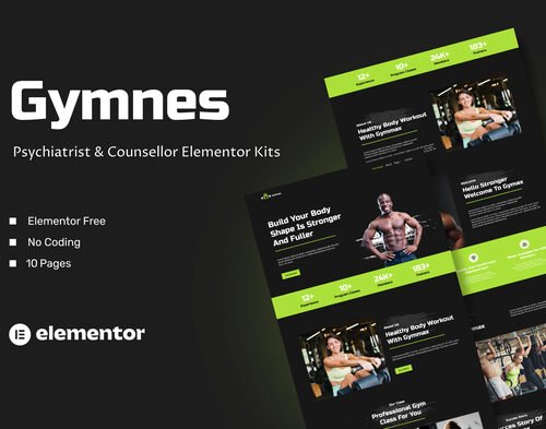 Gymnes - Fiteness & Gym Elementor Template Kit