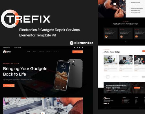 Trefix - Electronics & Gadgets Repair Services Elementor Template Kit