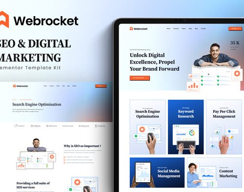 Webrocket - SEO & Digital Marketing Agency Elementor Template Kit