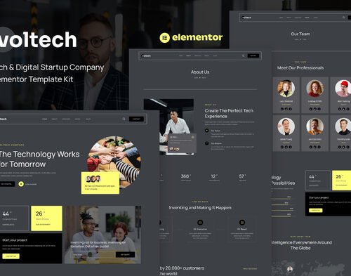 Voltech - Tech & Digital Startup Company Elementor Template Kit