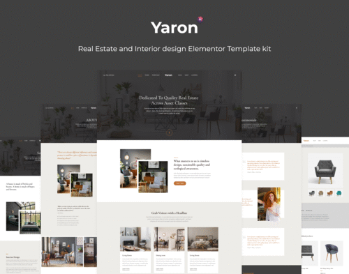 Yaron - Real Estate & Interior Design Elementor Template kit