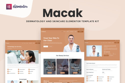 best dermatology clinic elementor template instant download