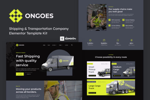 best Ongoes shipping transport template kit instant download