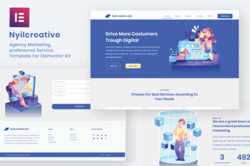 best Nyil business agency Elementor template kit download