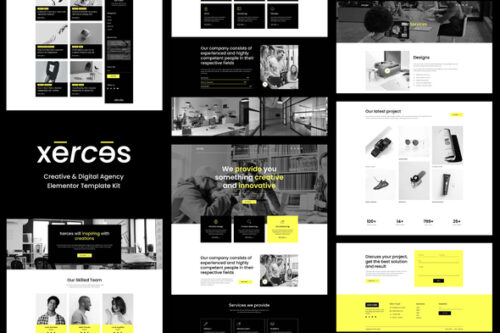 best creative agency Elementor template kit instant download