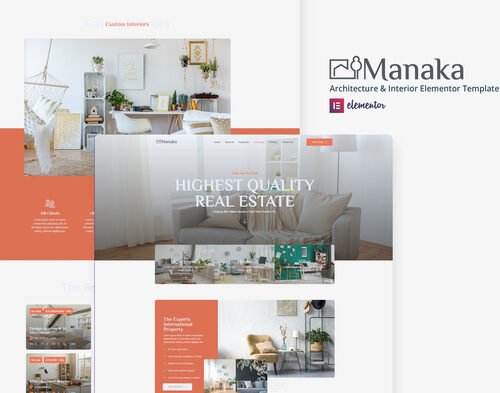 Manaka - Architecture & Interior Elementor Template Kit