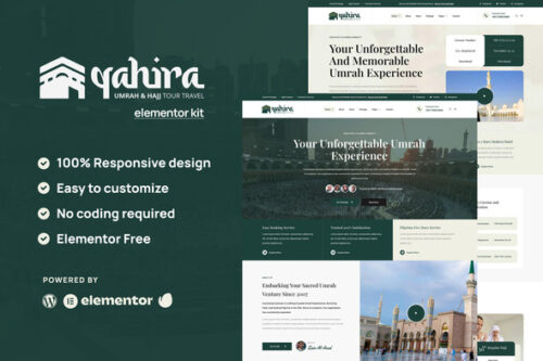 best Umrah Hajj tour website template instant download