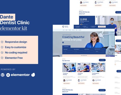 Dante - Dentist & Dental Clinic Elementor Template Kit