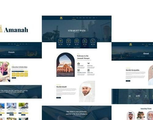 Amanah - Mosque & Islamic Center Elementor Template Kit