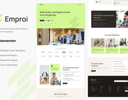 Emproi - Human Resources & Recruitment Agency Elementor Template Kit