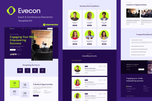 best Evecon event conference template kit instant download