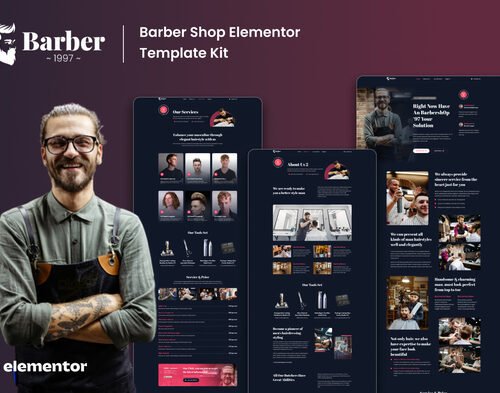 Barber 1997 - Barbershop Elementor Template Kits