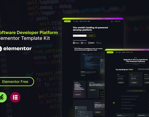 AI Foundaries - Software Developer Platform Elementor Template Kit