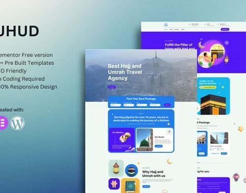 Uhud - Hajj & Umrah Tour Travel Elementor Template Kit