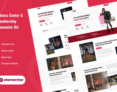 Pitem - Fitness Center & Membership Elementor Template Kit