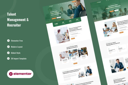 best recruitment website template instant download premium
