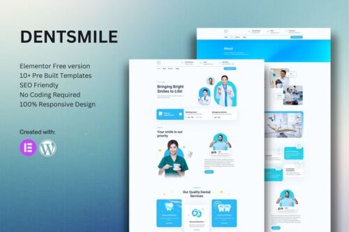 best dental clinic elementor template premium download